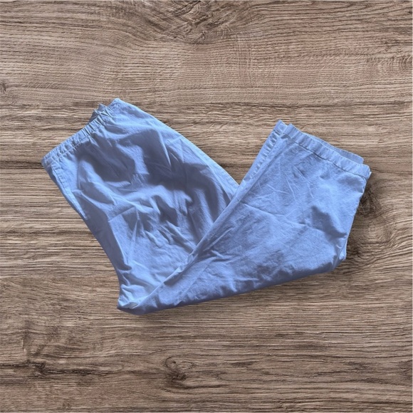 EILEEN FISHER Pants Cotton Stretch Twill Wide Cropped Side Zip White Size M - Picture 3 of 16